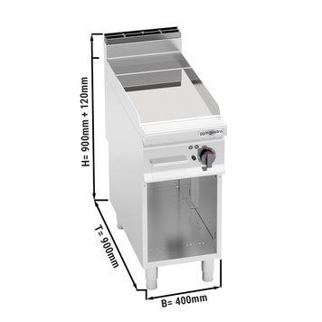 Жарова поверхня електрична - гладка - з глянцевим покриттям (5,7 kW) GGM Gastro EBPGGB499F фото