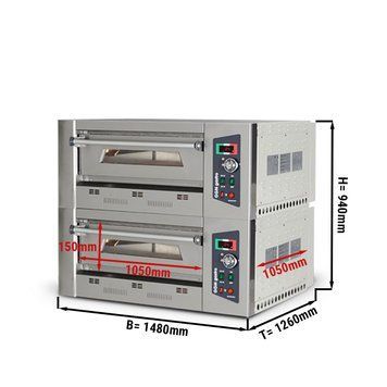 Печь для пиццы газовая, 9+9 х 34 см, 2 камеры GEP9#GEP9 фото