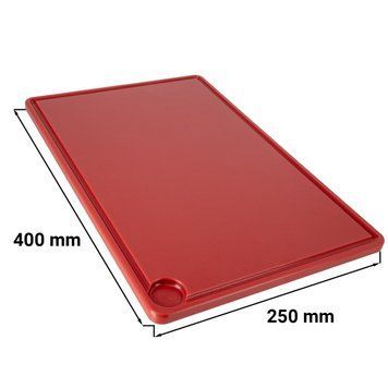 Доска для нарезки с канавкой - 25 x 40 см - красный GGM Gastro SBSPS25R фото