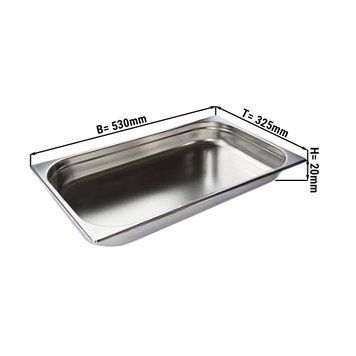 Гастроємність GN 1/1 - глибина: 20 мм GGM Gastro GBY1120 фото