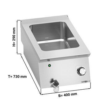 Паровая баня - 1x GN1/1 (1,2 kW) GGM Gastro EBMB473B фото