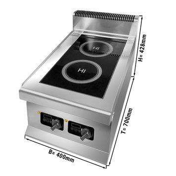 Плита індукційна - 2 конфорки (2x 3 kW) GGM Gastro IDKE2 фото