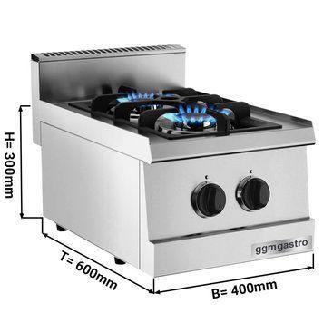 Плита газова - 2 конфорок - 6 kW GGM Gastro GHK4632 фото