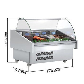 Вітрина для риби - 1,50 x 0,91 m GGM Gastro FTDC150 фото