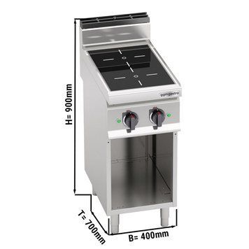 Плита інфочервона - 2 конфорки (6,4 kW) GGM Gastro EIB479M-N фото