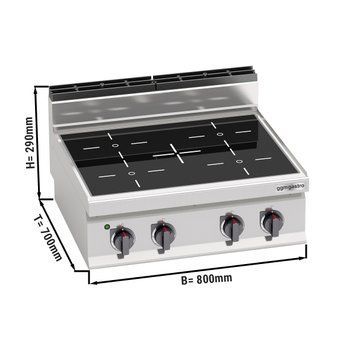 Плита інфочервона - 4 конфорки (12,8 kW) GGM Gastro EIB873M-N фото