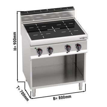 Плита інфочервона - 4 конфорки (12,8 kW) GGM Gastro EIB879M-N фото