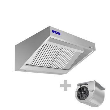 Зонт вытяжной пристенный 1,0 м (мотор, регулятор, фильтр, лампа) GGM Gastro WLS109M фото