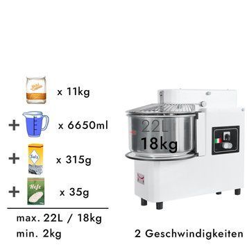 Тістоміс (об`єм:22 л-18 кг/2 швидкості) 400 B GGM Gastro TMP22-KA-N фото
