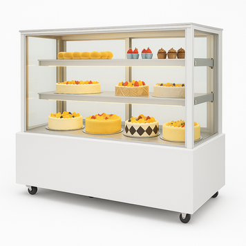 Вітрина кондитерська холодильна Hurakan HKN-LPD150S White (0,9 м, квадратна) HKN-LPD150S WHITE фото