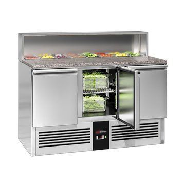 Холодильний стіл саладетта PREMIUM -1,37 m x 0,70 m /3 дверцята / 400 л GGM Gastro SAG147GND фото