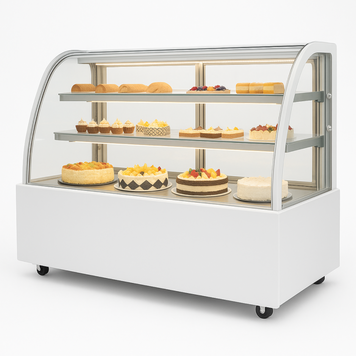 Вітрина кондитерська холодильна Hurakan HKN-LPD210 White (1,2 м, кругла) HKN-LPD210 WHITE фото