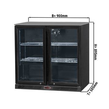 Холодильник барный - 0,9 m - 220 Л - 2 стеклянных дверей GGM Gastro BKTG220S фото