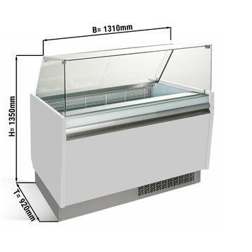 Витрина для мороженого 1,31 x 0,92 м - белая GGM Gastro ESTI12W фото