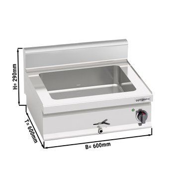 Электрическая водяная баня 1xGN1/1+2xGN1/4 GGM Gastro EBB663C фото