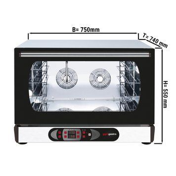 Конвекционная печь 4x GN 1/1 & EN 40 x 60 cm - с цифровым управлением GGM Gastro HV560-1E фото